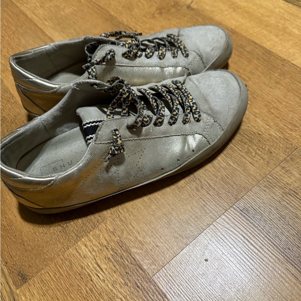 MIA Gold Textured Slip-Ons